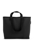 black neoprene carry bag with double straps
