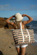 khaki / rust stripe
