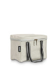side view of stone coloured cooler bag