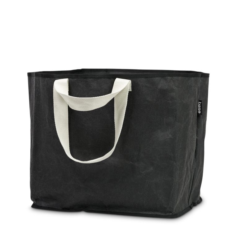  black reusable bag from side