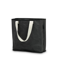 Black coloured reusable bag side view