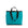 Neoprene bag in teal with double straps front view