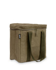 Cooler bag in khaki from side