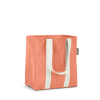 Peach grocery reusable bag side
