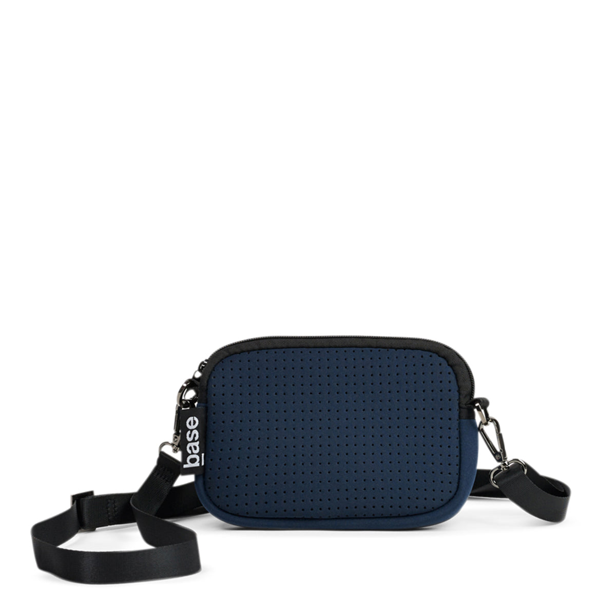 Small navy blue neoprene cross body bag